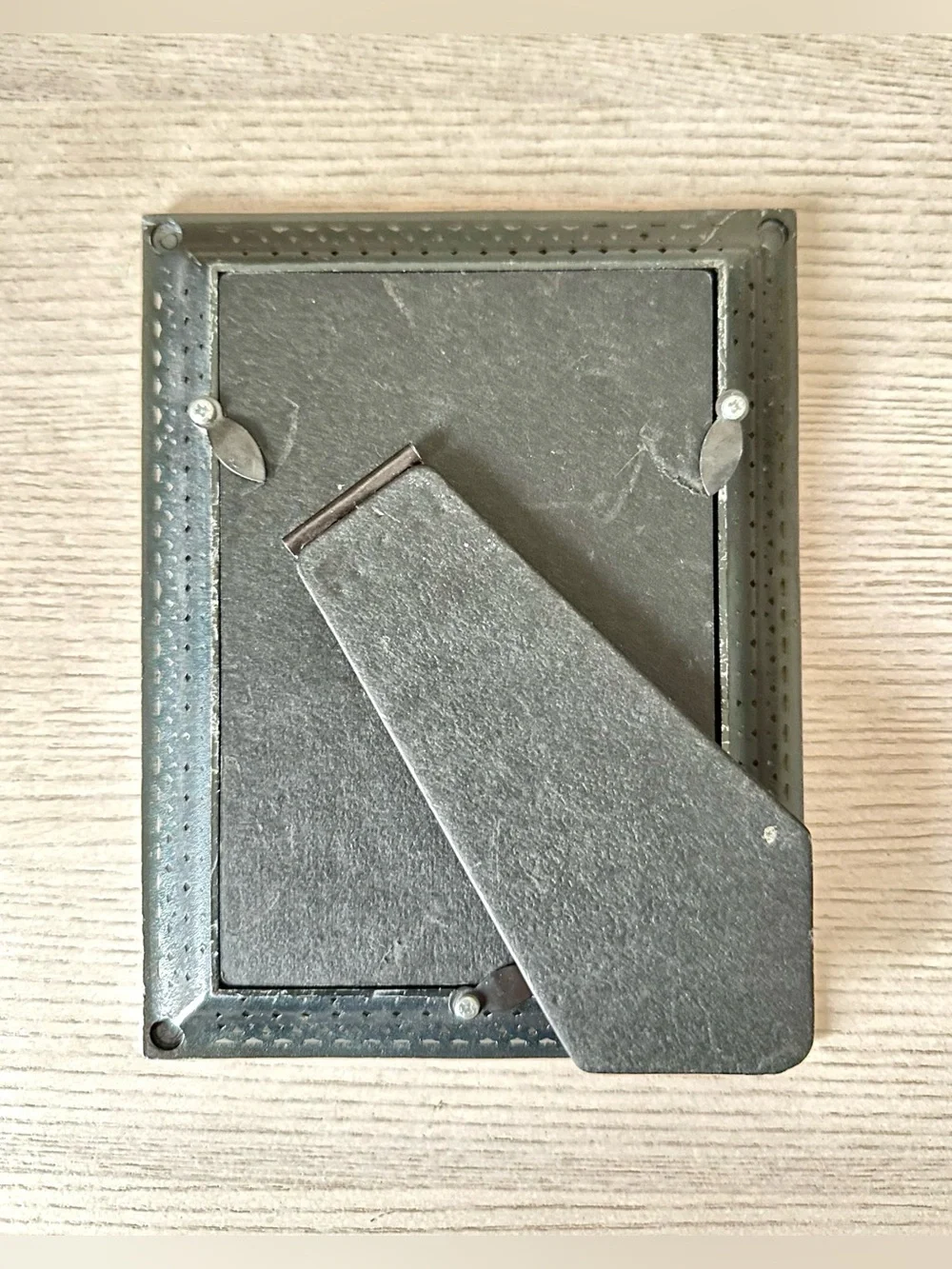Vintage Ornate Pewter Silver Metal Decorative Photo Frame 6.5” X 5” Deco Style